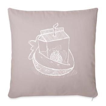 Art Academia Aesthetic Kawaii Strawberry Milk - Sofa pillowcase 17,3'' x 17,3'' (45 x 45 cm) - light taupe - Front