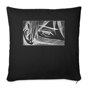 Art Academia Aesthetic Japanese Anime Boy Eye - Sofa pillowcase 17,3'' x 17,3'' (45 x 45 cm) - black - Front