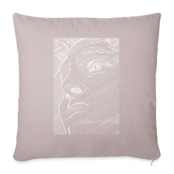 Art Academia Aesthetic David Face Michelangelo - Sofa pillowcase 17,3'' x 17,3'' (45 x 45 cm) - light taupe - Front