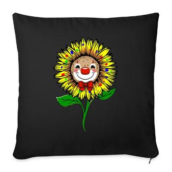 Clowncore Aesthetic Sunflower Clown - Sofakissenbezug 45 x 45 cm - Schwarz - Vorne