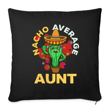 Cinco De Mayo Aunt - Sofa pillowcase 17,3'' x 17,3'' (45 x 45 cm) - black - Front