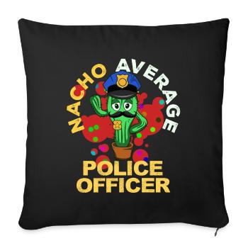 Cinco De Mayo Police - Sofa pillowcase 17,3'' x 17,3'' (45 x 45 cm) - black - Front