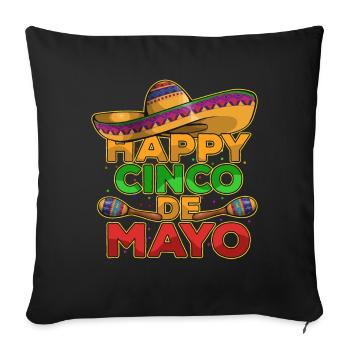 Cinco De Mayo - Sofakissenbezug 45 x 45 cm - Schwarz - Vorne