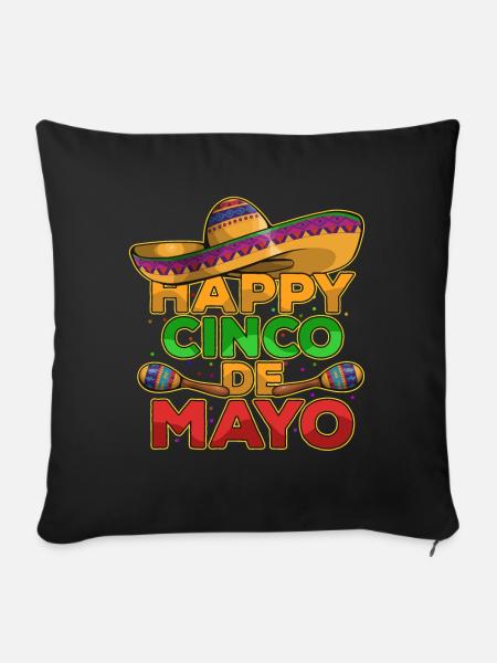 Cinco De Mayo - Sofakissenbezug 45 x 45 cm - Schwarz