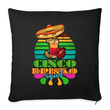 Cinco De Mayo - Sofakissenbezug 45 x 45 cm - Schwarz - Vorne
