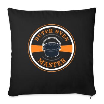 Dutch Oven Master Koch Dopfen Grill BBQ - Sofa pillowcase 17,3'' x 17,3'' (45 x 45 cm) - black - Front