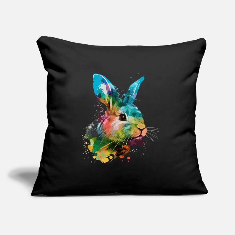 Cute little rabbit For rabbit lovers Colorful Sofa pillowcase 17,3'' x 17,3'' (45 x 45 cm)