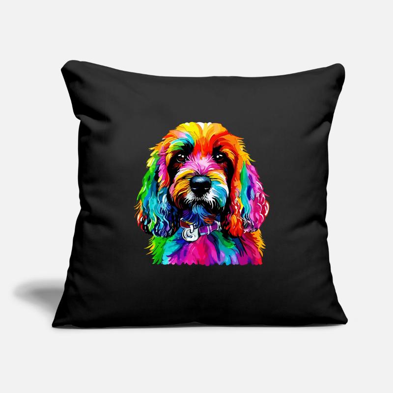 Cockapoo pour les amoureux des chiens Spoodle Housse de coussin décorative 45 x 45 cm