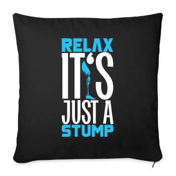 Leg prosthesis - Sofa pillowcase 17,3'' x 17,3'' (45 x 45 cm) - black - Front