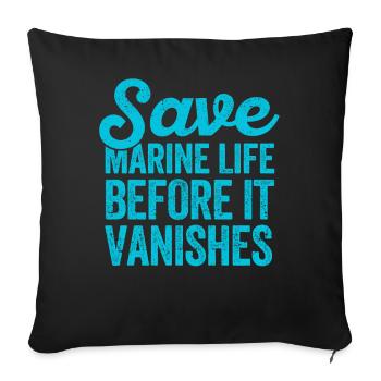 Funny Marine Biologist Marine Biology - Sofa pillowcase 17,3'' x 17,3'' (45 x 45 cm) - black - Front