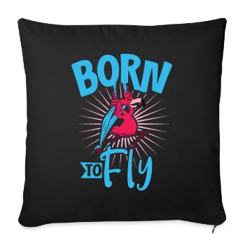 Born to Fly - Soies aériennes - Housse de coussin décorative 45 x 45 cm - noir - Devant