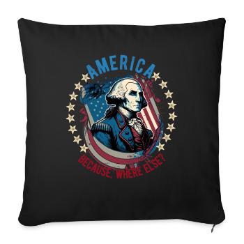 American Patriotic USA Design - Housse de coussin décorative 45 x 45 cm - noir - Devant