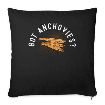 Anchovies Pisces Sardinia Gift - Sofa pillowcase 17,3'' x 17,3'' (45 x 45 cm) - black - Front