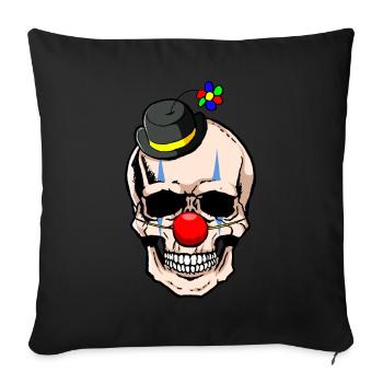 Clowncore Aesthetic Gothic Skull Clown Goth - Sofakissenbezug 45 x 45 cm - Schwarz - Vorne
