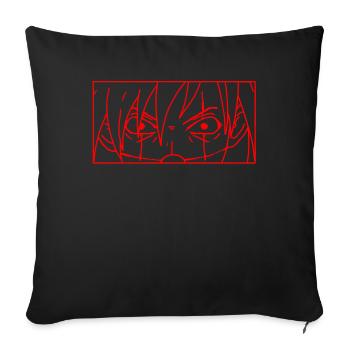 Clowncore Esthétique Clown Anime Garçon Yeux - Housse de coussin décorative 45 x 45 cm - noir - Devant