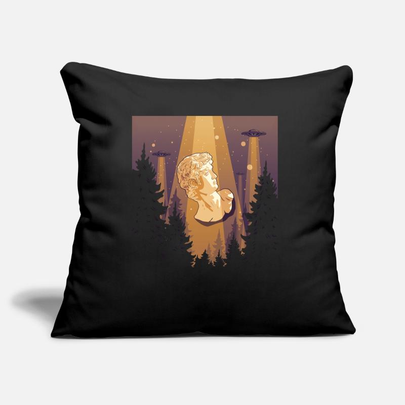 Cryptidcore Esthétique David Statue UFO Housse de coussin décorative 45 x 45 cm