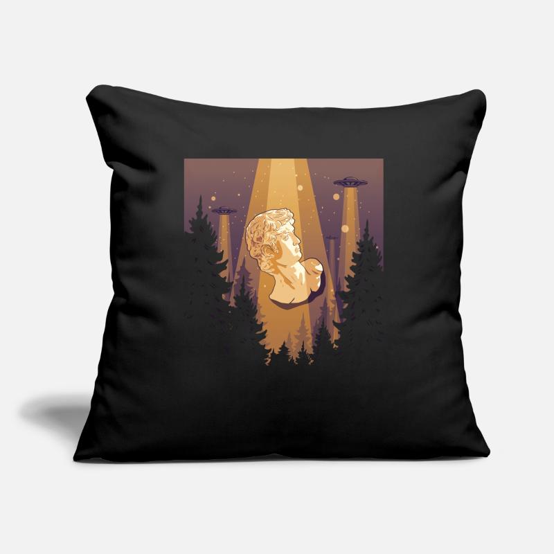 Cryptidcore Esthétique David Statue UFO Housse de coussin décorative 45 x 45 cm