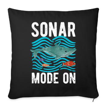 Drôle de biologiste marin Biologie marine - Housse de coussin décorative 45 x 45 cm - noir - Devant