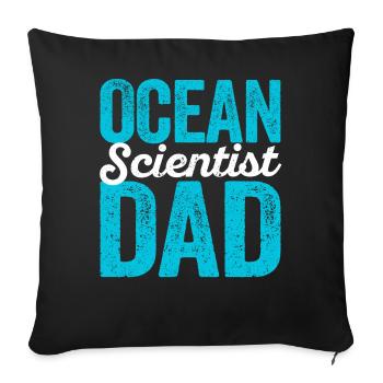Drôle de biologiste marin Biologie marine - Housse de coussin décorative 45 x 45 cm - noir - Devant