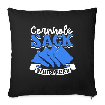 I Whisper to Sacks - Cornhole - Sofa pillowcase 17,3'' x 17,3'' (45 x 45 cm) - black - Front
