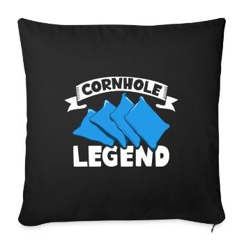 Legend in the Cornhole - Sofa pillowcase 17,3'' x 17,3'' (45 x 45 cm) - black - Front