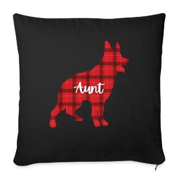 Australian Cattle Dog - Sofa pillowcase 17,3'' x 17,3'' (45 x 45 cm) - black - Front