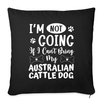 Australian Cattle Dog - Sofa pillowcase 17,3'' x 17,3'' (45 x 45 cm) - black - Front