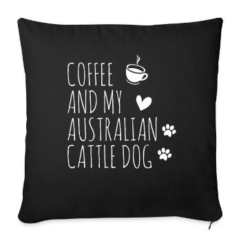 Australian Cattle Dog - Sofa pillowcase 17,3'' x 17,3'' (45 x 45 cm) - black - Front