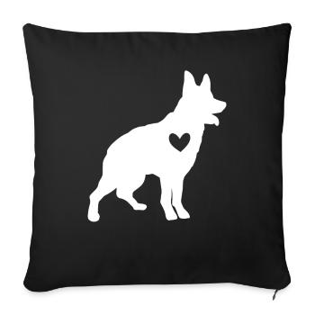 Australian Cattle Dog - Sofa pillowcase 17,3'' x 17,3'' (45 x 45 cm) - black - Front