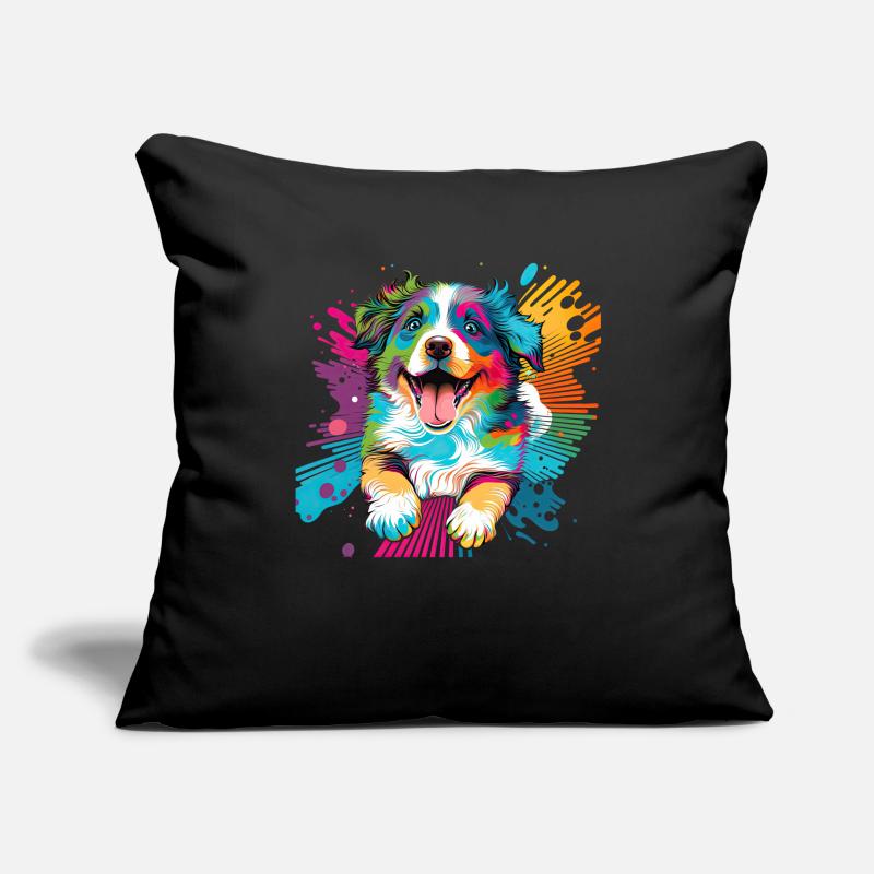 Dogs Australian Shepherd dog lovers Aussie Sofa pillowcase 17,3'' x 17,3'' (45 x 45 cm)