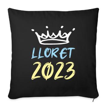 Lloret De Mar 2023 - Sofakissenbezug 45 x 45 cm - Schwarz - Vorne