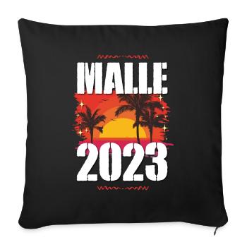 Malle 2023 - Sofa pillowcase 17,3'' x 17,3'' (45 x 45 cm) - black - Front