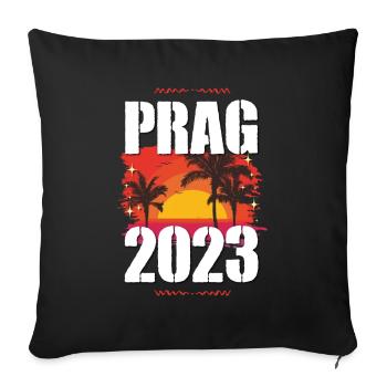 Prague 2023 - Sofa pillowcase 17,3'' x 17,3'' (45 x 45 cm) - black - Front