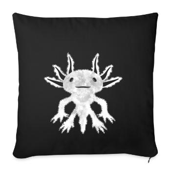 Finnish Goth Aesthetic Gothic Axolotl Goth - Sofa pillowcase 17,3'' x 17,3'' (45 x 45 cm) - black - Front