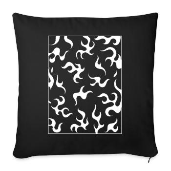 Finnish Goth Aesthetic Gothic Flames Fire Goth - Sofa pillowcase 17,3'' x 17,3'' (45 x 45 cm) - black - Front