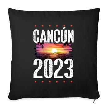 Cancun 2023 - Sofakissenbezug 45 x 45 cm - Schwarz - Vorne