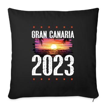 Gran Canaria 2023 - Sofa pillowcase 17,3'' x 17,3'' (45 x 45 cm) - black - Front