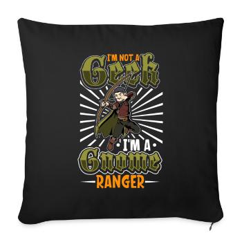 No geek - D20 RPG Character - Ranger - Sofa pillowcase 17,3'' x 17,3'' (45 x 45 cm) - black - Front