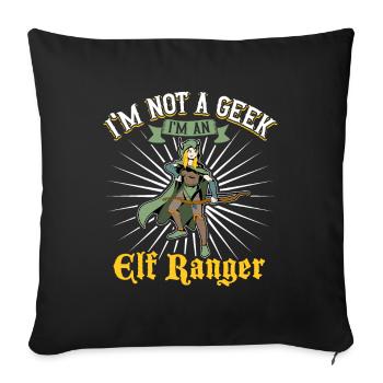 No geek - D20 RPG Character - Ranger - Sofa pillowcase 17,3'' x 17,3'' (45 x 45 cm) - black - Front