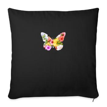 Coconut Girl Aesthetic Hibiscus Butterfly - Sofakissenbezug 45 x 45 cm - Schwarz - Vorne