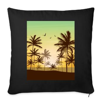 Coconut Girl Aesthetic Tropical Summer Beach - Sofakissenbezug 45 x 45 cm - Schwarz - Vorne