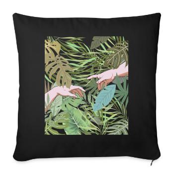 Coconut Girl Création Esthétique D’Adam - Housse de coussin décorative 45 x 45 cm - noir - Devant
