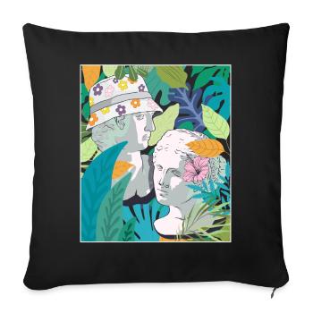 Coconut Girl Aesthetic Greek Statue - Sofakissenbezug 45 x 45 cm - Schwarz - Vorne