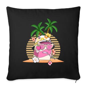 Coconut Girl Aesthetic Strawberry Milk - Sofa pillowcase 17,3'' x 17,3'' (45 x 45 cm) - black - Front