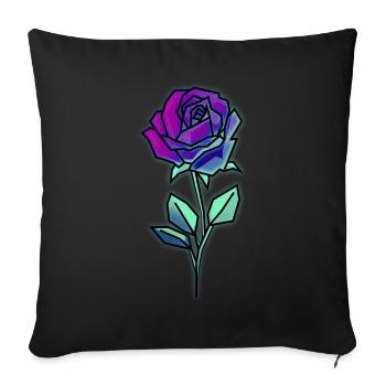 Cyber Esthétique Rose Rétro Futurisme Vaporwave - Housse de coussin décorative 45 x 45 cm - noir - Devant