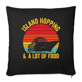 Funny Cruise Cruiser Cruise Ship Retro - Sofa pillowcase 17,3'' x 17,3'' (45 x 45 cm) - black - Front