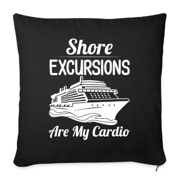 Funny Cruising Cruise Ship Cruise Ship - Sofa pillowcase 17,3'' x 17,3'' (45 x 45 cm) - black - Front