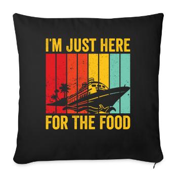Funny Cruise Cruiser Cruise Ship Retro - Sofa pillowcase 17,3'' x 17,3'' (45 x 45 cm) - black - Front