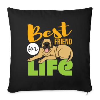 Mastiff - Sofa pillowcase 17,3'' x 17,3'' (45 x 45 cm) - black - Front