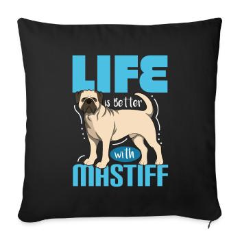 Mastiff - Sofa pillowcase 17,3'' x 17,3'' (45 x 45 cm) - black - Front